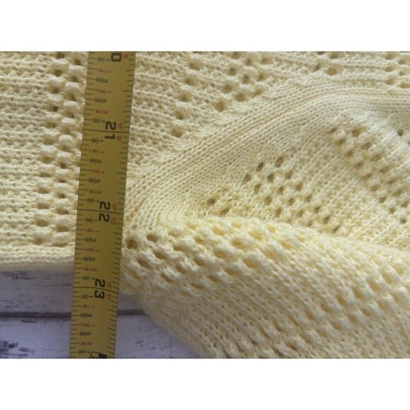 KUT FROM THE KLOTH Open Stitch Cropped Sweater Sunshine Yellow Large NEW - Picture 9 of 11